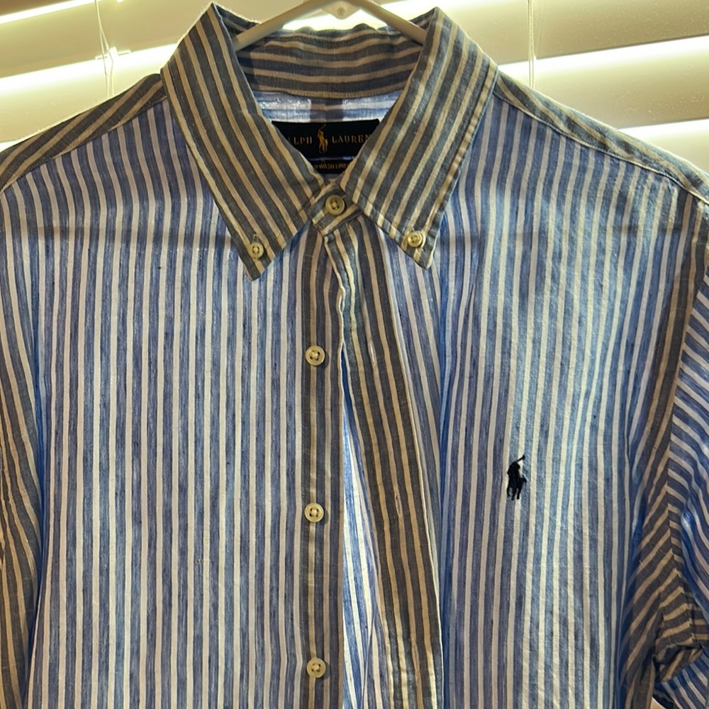 Ralph Lauren Blue Striped Men's Shirt